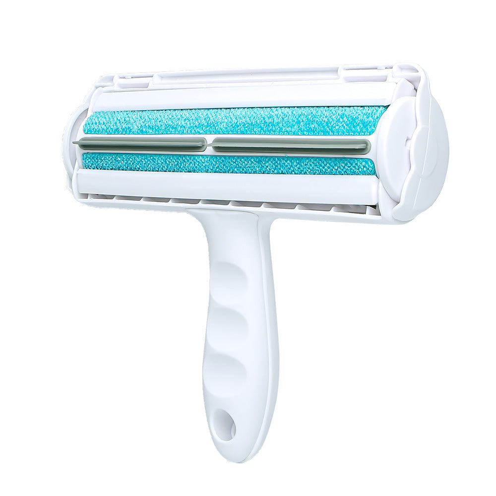 Furlen self-cleaning grooming brush in blue